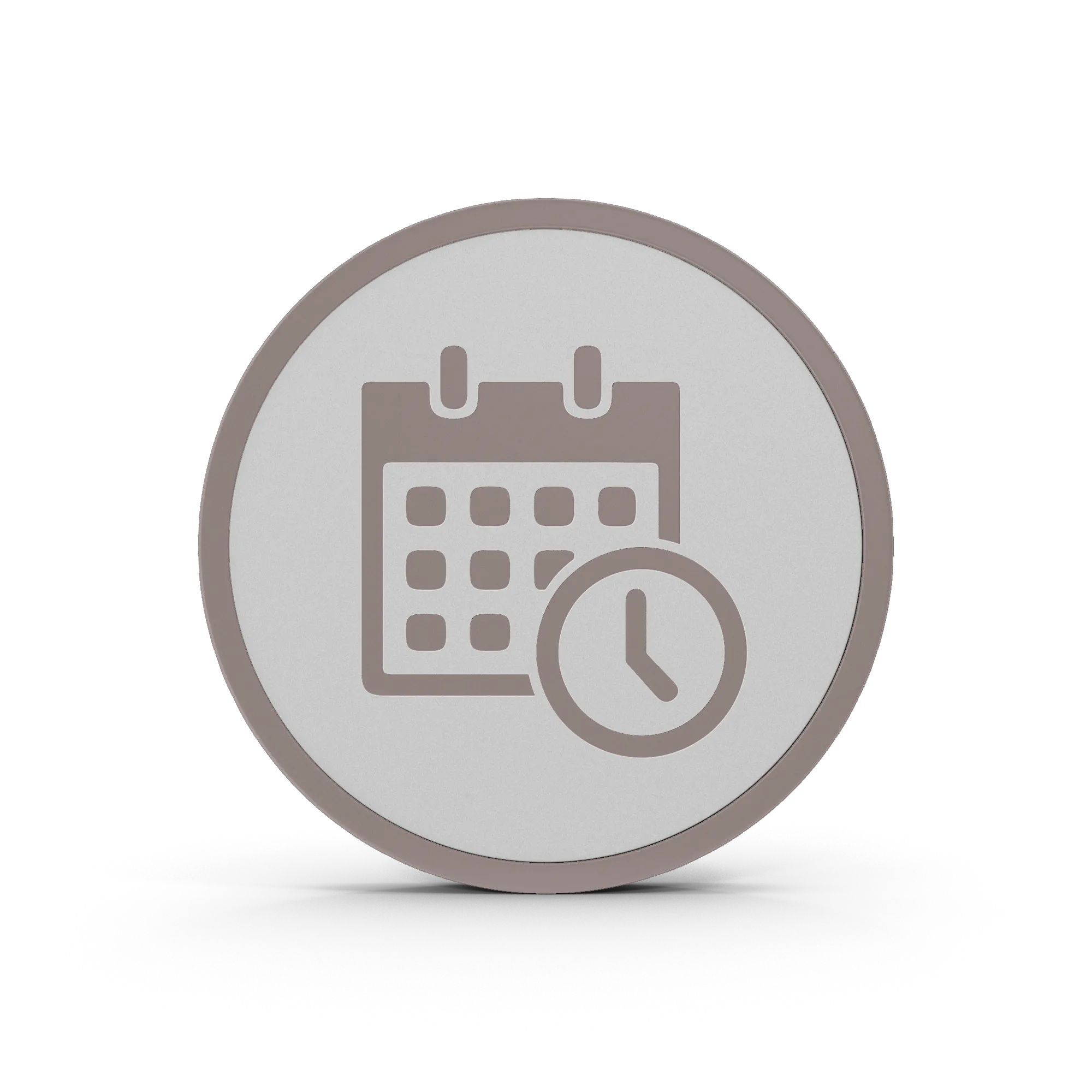 Icono de rapidez con un calendario y un reloj, simbolizando una agenda.