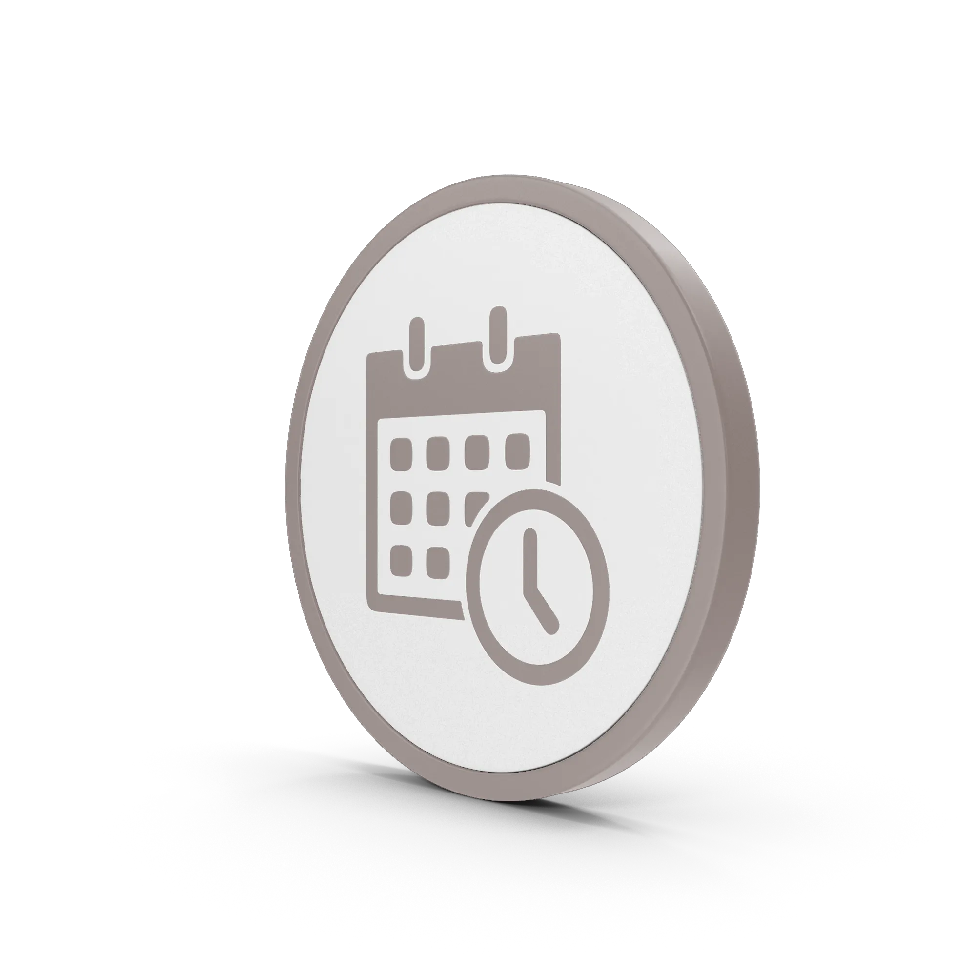 Icono de rapidez con un calendario y un reloj, simbolizando una agenda.