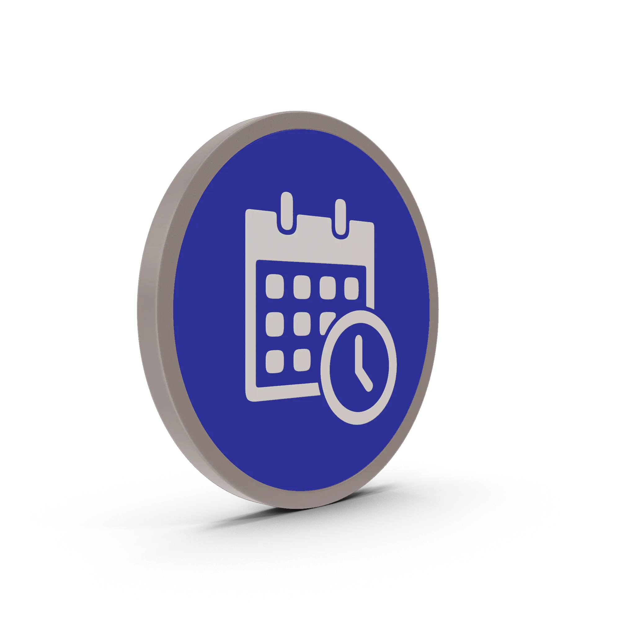 Icono de rapidez con un calendario y un reloj, simbolizando una agenda.