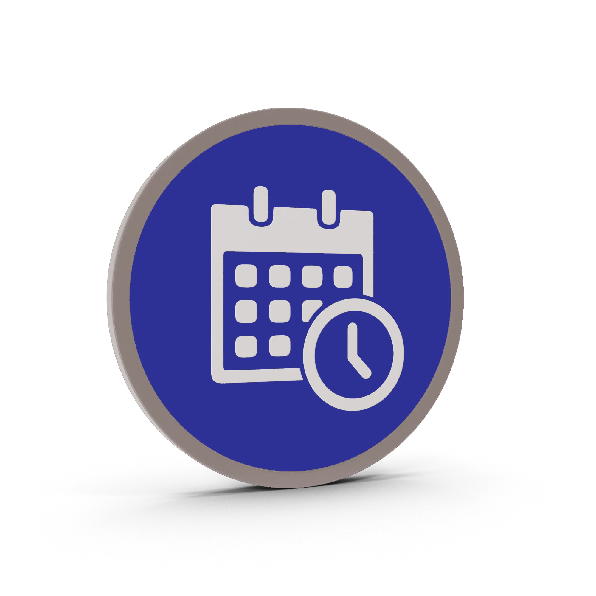 Icono de rapidez con un calendario y un reloj, simbolizando una agenda.